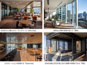 東京の本社オフィスは、自らABW（Activity Based Working）で実験・体験しながら専門性やサービスを向上させるワークプレイスとして、構成されています。