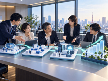 戦略策定から業務改革、システム開発、定着化まで。AIとコンサルティングで企業変革を一気通貫で伴走します。